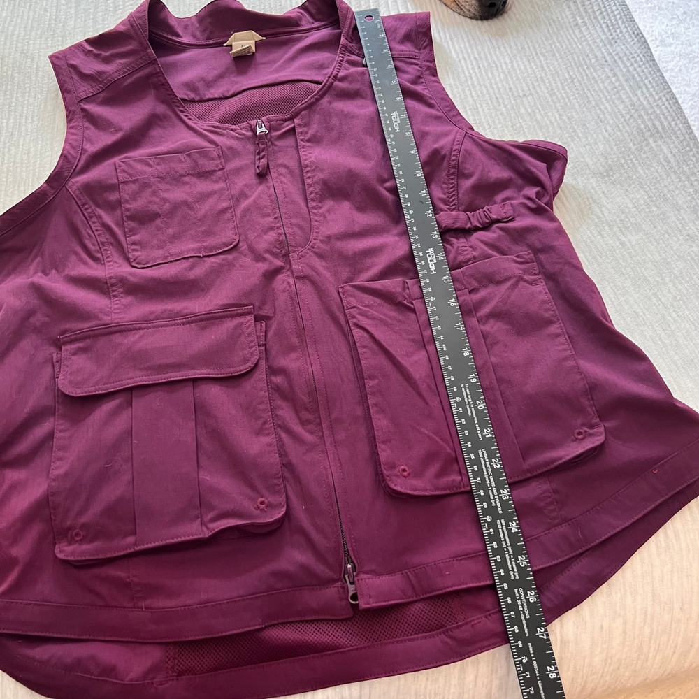 Duluth Trading Co Womens XL Purple Ripstop Utility Fishing Gardening Vest Zip Up - Picture 14 of 15